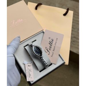 Scottie Quality Ladies Oval Quartz Watch Stainless Steel Bracelet Crystal Diamond Bezel Roman Numerals Whristwatch With Window Gift Box Set