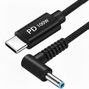 Hp HPUsb-C PD 100W 18.5-20V Cable For DELL, HpLaptops (Blue Pin Tiny mouth) Compatible with Laptop Charging Powerbanks and High Adapters