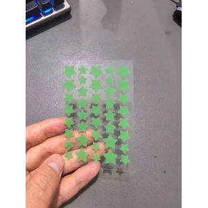 1- piece Green Transparent Star Hydrocolloid Acne Pimple and Blemish Patch- 40 Stars, Absorbing Cover, Waterproof, Spot Treatment