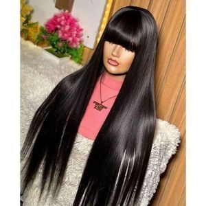 Stylish Women Fringe Wigs Straight Bone Straight Hair