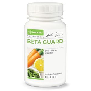 NEOLIFE Beta Guard - 100 Tablets (Singles) - Beta Guard Antioxidant Supplement Whole Carrot, Vitamins C, E, B-Vitamins, Zinc, Selenium, Detox Support Protects Against Environmental Toxins with Whole Carrot Concentrate Antioxidants, vitamins mineral