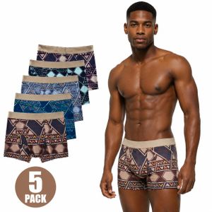Dou-color Five-in-one men's breathable triangle-free underwear - multi-color