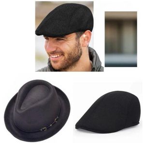 2 SET TRENDY PANAMA CAP MEN WOMEN CASUAL SUMMER BERET PAPAS CAP NEWSBOY AND FEDORA HA