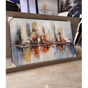 Modern Abstract Cityscape Framed Wall Art