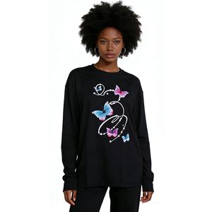 Sweet & Cool Y2K Butterfly Print T-Shirt