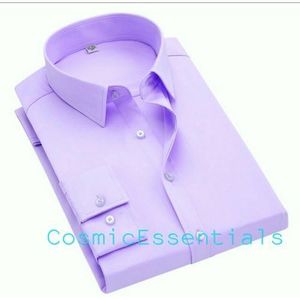 Corporate Fitted Long Sleeves Shirts For Men -  Lilac