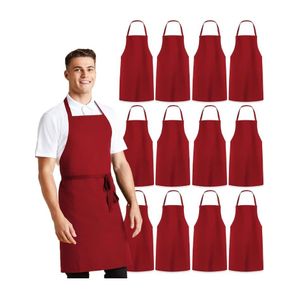 Aprons for Men - 100% Polyester Chef Apron Women with Extra Long Ties - Cooking Aprons for Women & Mens Apron