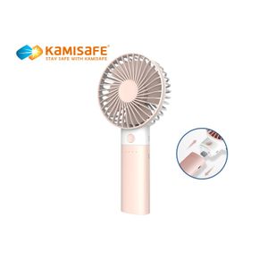 Kamisafe Rechargeable Handheld Fan.Powerful Cooling.3000mAh.Up to 8h of Runtime.With a Power Bank That Can Charge Other Electronic Devices-Pink