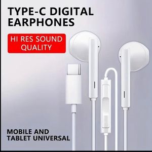 Type-C Port Wired Earpiece for Mobile Phones, Featuring In-Ear Design, Gaming Earbuds, And Noise Reduction for Voice Calls. Compatible with iPhones, Samsung, Redmi, Infinix, Tecno, Oppo etc ( For all Type C enabled Earphone Device )