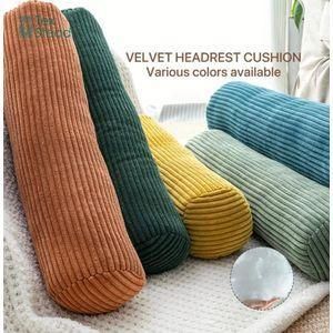 Clo Luxury Velvet Extra Long Bolster Pillows with Piping Long Velvet Bolster Bolster Pillow Cover with Insert Decorative Pillow