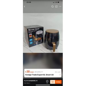 SILVER CREST 6L Extra Large Digital AirFryer