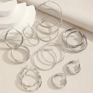 8PCS Trendy Circle Earrings - Hot Selling in Europe & America