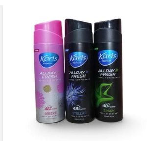 Karis premium body spray 3pcs NAFDAC no: A2-104928