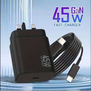 Samsung 45W Charger for Super Fast Charge 5.0, Type-C Charging Cable And Plug Charge for All Type-C Devices.
