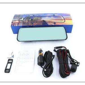 Premium 10 inches 1080p HD Dual Lens Touchscreen Dash Cam with Front & Rear View