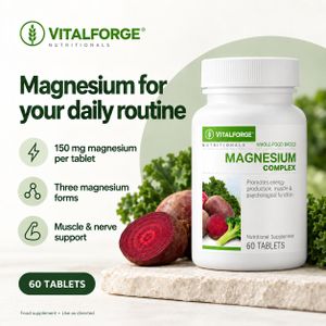 Vital Nutrients NeoLife Magnesium Complex 150 mg Supplement - 60 Tablets: A multi-form magnesium supplement for normal muscle and nerve function.