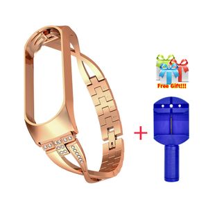 Bracelet Cool Steel Rose Gold pour Xiaomi Mi Band 5 / 6 / 7 / Amazfit Band 5