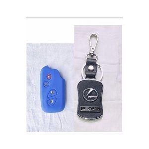 Blue ColorToyota Key Holder And Silicon Remote Cover