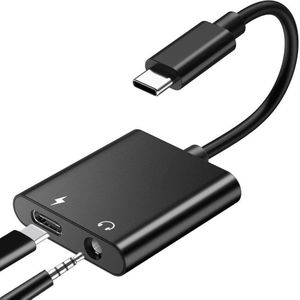 USB C to 3.5mm Headphone Jack Adapter,PD/QC Fast Charge, Type-C Audio Earphones Aux Splitter