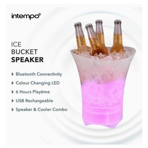 Intempo Party Ice Bucket With Bluetooth Speaker 