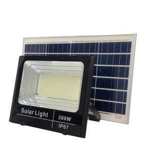 300w solar Lamp flood light with solar panel and remote ip67 water proof security lamp 