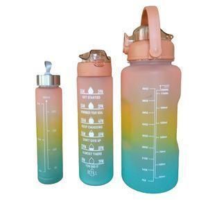 3 in 1 Water Bottle with Motivational Quotes For Adults and Kids