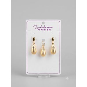 Sunbelle WRGJ Original Romanian Fashion gold drop jewelry - set of 3 