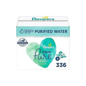 Pampers Aqua Pure Sensitive Baby Wipes, 6x Pop-Top Packs, 336ct