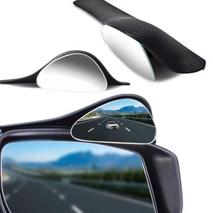 2 Pieces Rearview Mirror Auxiliary Mirror, Waterproof HD Blind Spot Mirror, Wide Angle Side Rear View Mirror for Universal Car Truck SUV Van Motorcycle