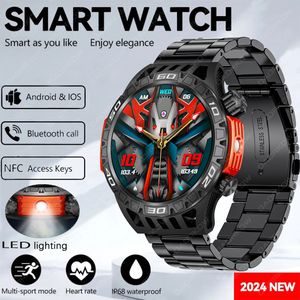 HT22 Smartwatch IP68 Waterproof Men's  LED Flashlight 100+ Sports Mode Watch