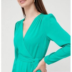 V by Very  Long Sleeve Wrap Frill Midi Dress