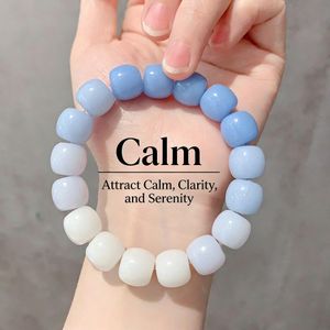 1 PC Gradient Color Bracelet  Hand Play Bracelet Exquisite Bead Jewelry for Daily Wear Blue