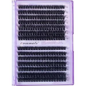 Lash Clusters Extensions 280 Pcs Individual Eye lash Clusters 100D Cluster Eyelash Lashes Wispy Clusters Lashes Makeup at Home - DIY Lash Extension Kit for Self Application (9-18MM) 