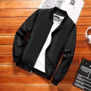 FEDTOSING Men's Faux Leather Bomber Jacket with Nigeria