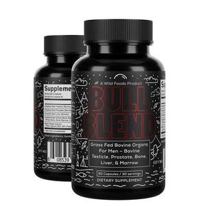 Wild Foods bull blend, 30 servings – natural male hormone & energy support 90 capsules
