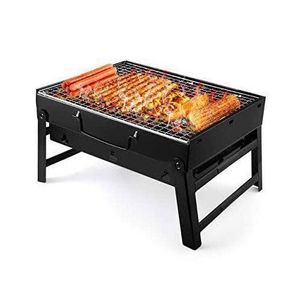 Portable Charcoal Grill,Compact Tabletop Mini Smoker Small BBQ Grill Outdoor for Travel Backyard Picnic Beach