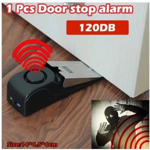 Mini Wireless Alarm Door Stop Alarm 120dB Great For Home Wedge Shaped Stopper Alert Security System Block Blocking System