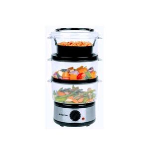 Salter EK2726 Healthy Cooking 3-Tier Food Rice Meat Vegetable Steamer, 7.5 Litre