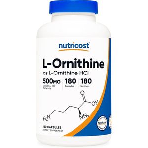 Nutricost L-Ornithine 500mg – 180 Capsules