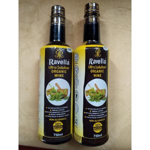 miravella Ravella ultra solution Organic wine -750mls by 2 Big Bottles