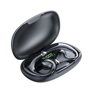 TFEHRUN TFEHRUN® Ear Hook TWS Bluetooth 5.3 Wireless Earphones Digital Display IP7 Waterproof Sports Black