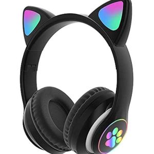 Cute Cartoon Wireless Headset For Girl Kids Headphone With Children Cartoon Cat Ears Headphones
