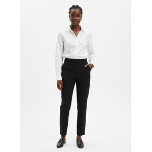 Women's Pure White Asymmetrical Hem Shirt 2955312 M