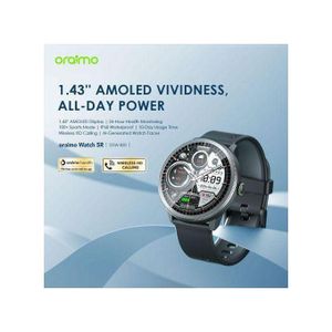 Oraimo Watch 5R 1.43'' Amoled Screen Wireless HD Calls IP68 Smart-Watch OSW-820