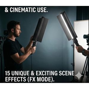 Professional RGB LED Video Light Stick Wand – 360° Full Color Photography Lighting Tube with FX Scene Effects, Adjustable Brightness, Rechargeable Handheld Light for TikTok, YouTube, Studio Photography & Cinematic Filming Portable Handheld Color Lights