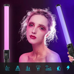 CREATIVE HANDHELD PRO Color Stick Led RGB Tube USB Lamp Handheld Rechargeable Rotatable Standing Selfie Video Studio Light for Video and Photography 20 Scene Effect with Battery