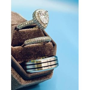 Beautiful engagement and wedding rings