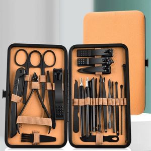TOUPHY 24 - Piece Brown Nail Clipper Set All - in - One Professional Manicure & Pedicure Kit in Stylish Case