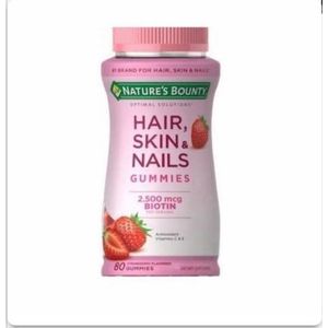 Natures Bounty Optimal Solutions Hair, Skin And Nails Gummies With Biotin - 80 Counts