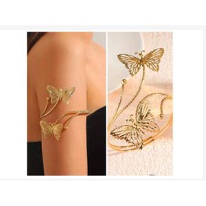 1PC Simple Gold Geometric Butterfly Ladies Arm Ring upper arm cuff bracelet vintage